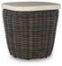 Signature Design Beige/Dark Brown Square End Table