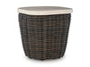 Signature Design Beige/Dark Brown Square End Table