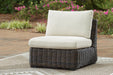 Signature Design Beige/Dark Brown 3-Piece Outdoor Sectional
