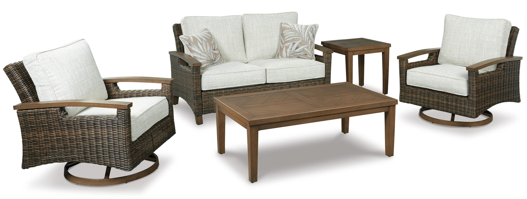 Signature Design Medium Brown Loveseat w/Cushion