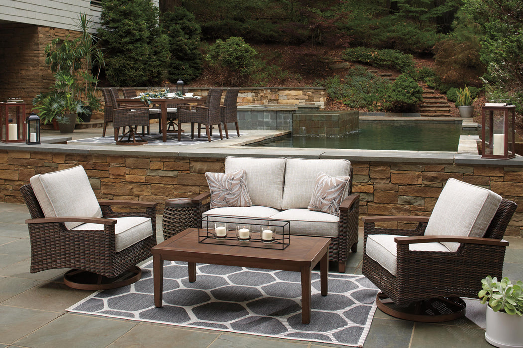 Signature Design Medium Brown Loveseat w/Cushion