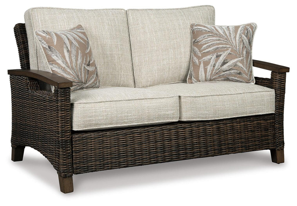 Signature Design Medium Brown Loveseat w/Cushion