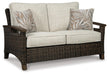Signature Design Medium Brown Loveseat w/Cushion