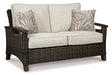 Signature Design Medium Brown Loveseat w/Cushion