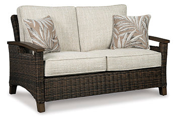 Signature Design Medium Brown Loveseat w/Cushion