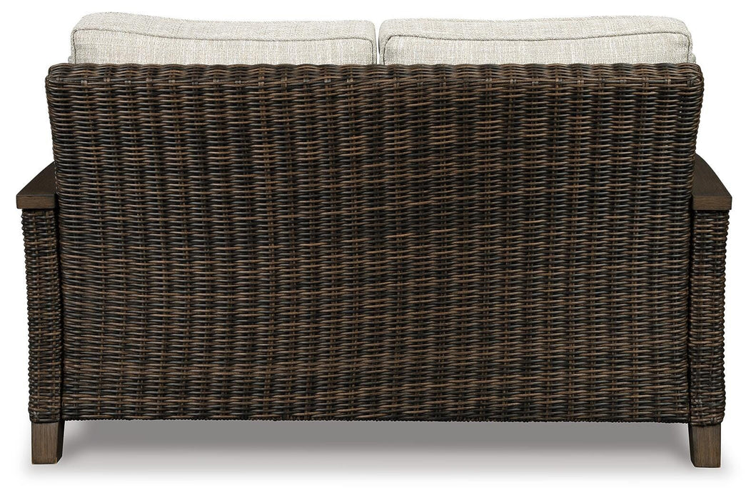 Signature Design Medium Brown Loveseat w/Cushion