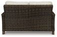 Signature Design Medium Brown Loveseat w/Cushion
