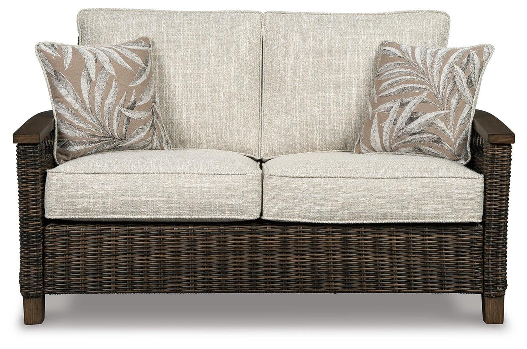 Signature Design Medium Brown Loveseat w/Cushion
