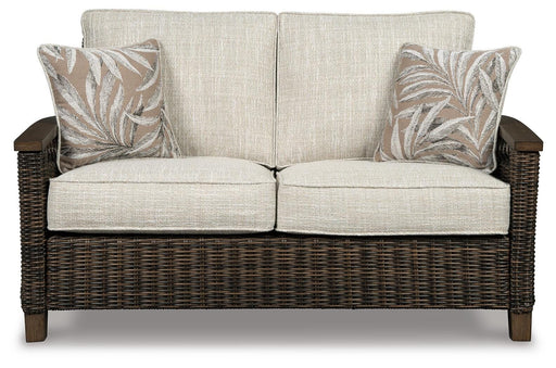 Signature Design Medium Brown Loveseat w/Cushion