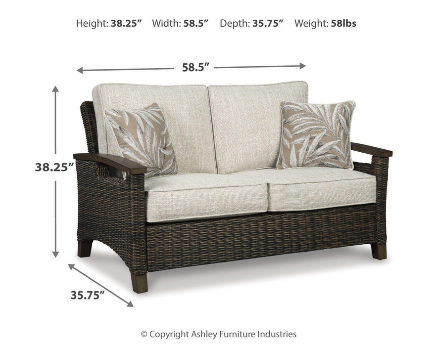 Signature Design Medium Brown Loveseat w/Cushion