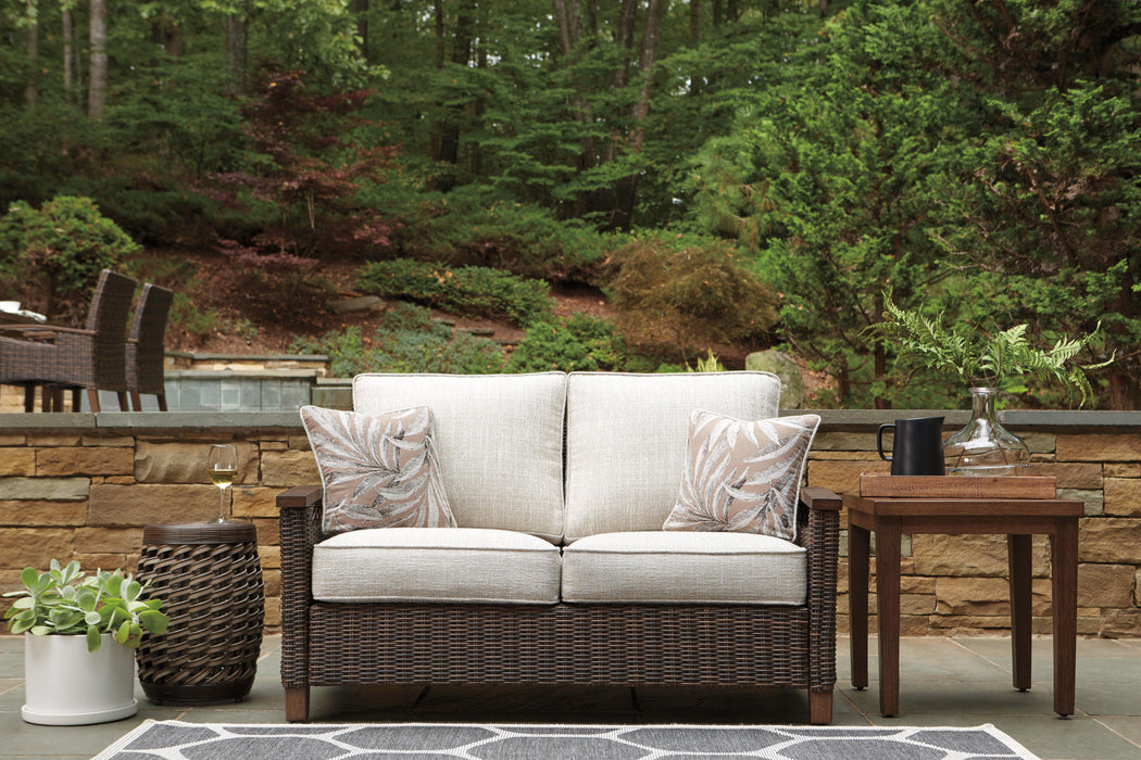 Signature Design Medium Brown Loveseat w/Cushion