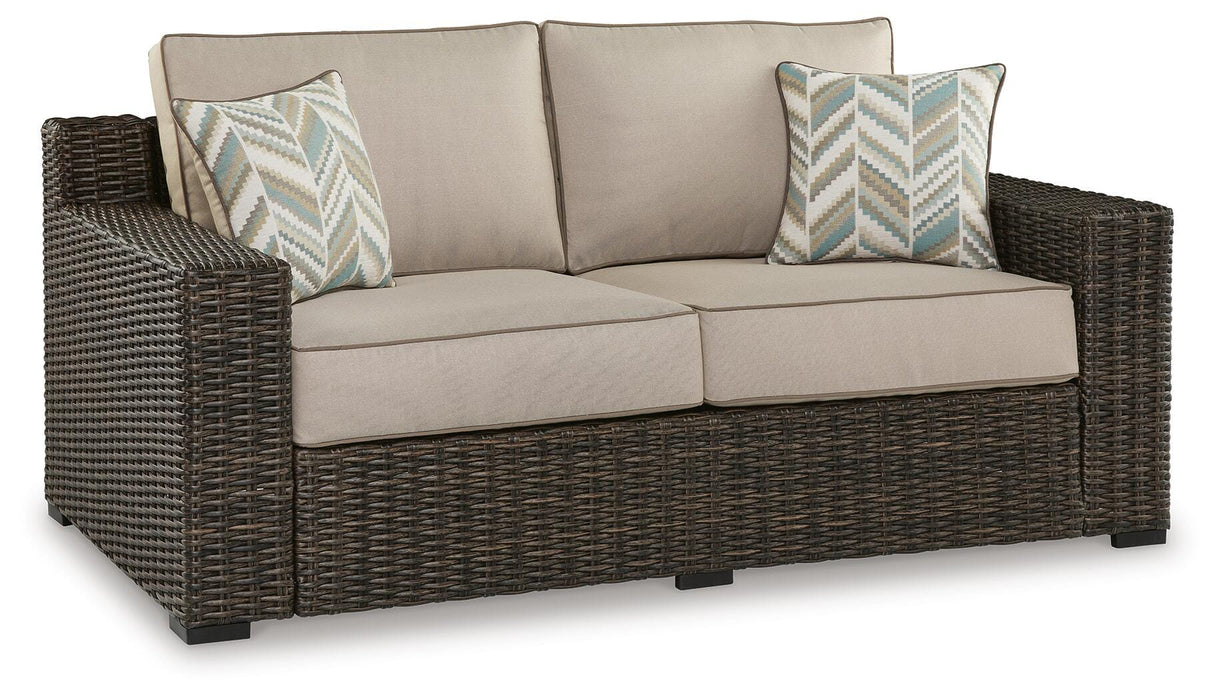 Signature Design Brown Loveseat w/Cushion