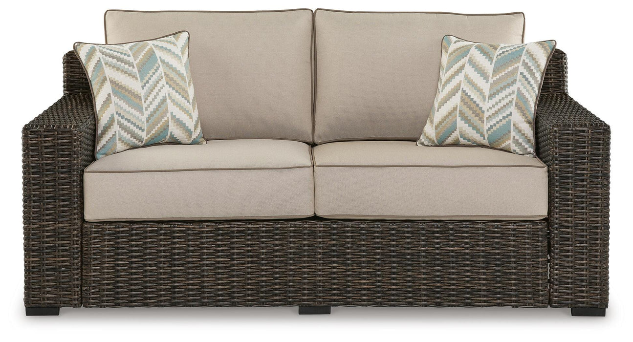 Signature Design Brown Loveseat w/Cushion