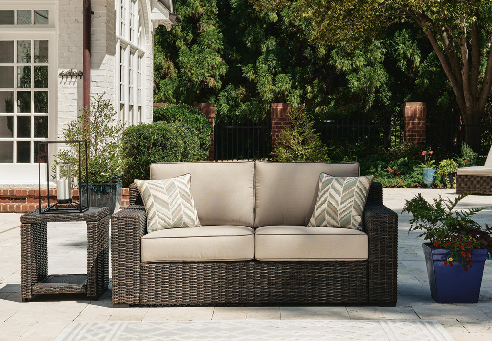Signature Design Brown Loveseat w/Cushion