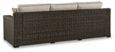 Signature Design Brown Sofa with Cushion