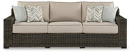 Signature Design Brown Sofa with Cushion