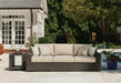Signature Design Brown Sofa with Cushion