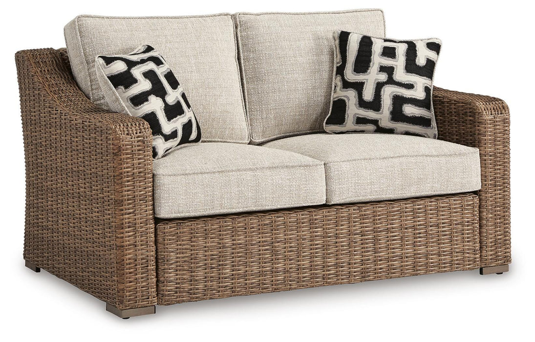 Signature Design Beige Loveseat w/Cushion