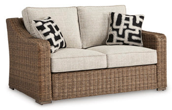 Signature Design Beige Loveseat w/Cushion