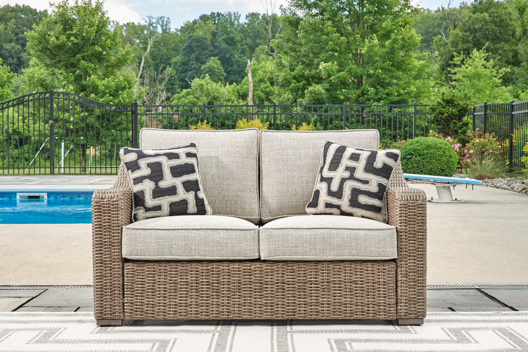 Signature Design Beige Loveseat w/Cushion