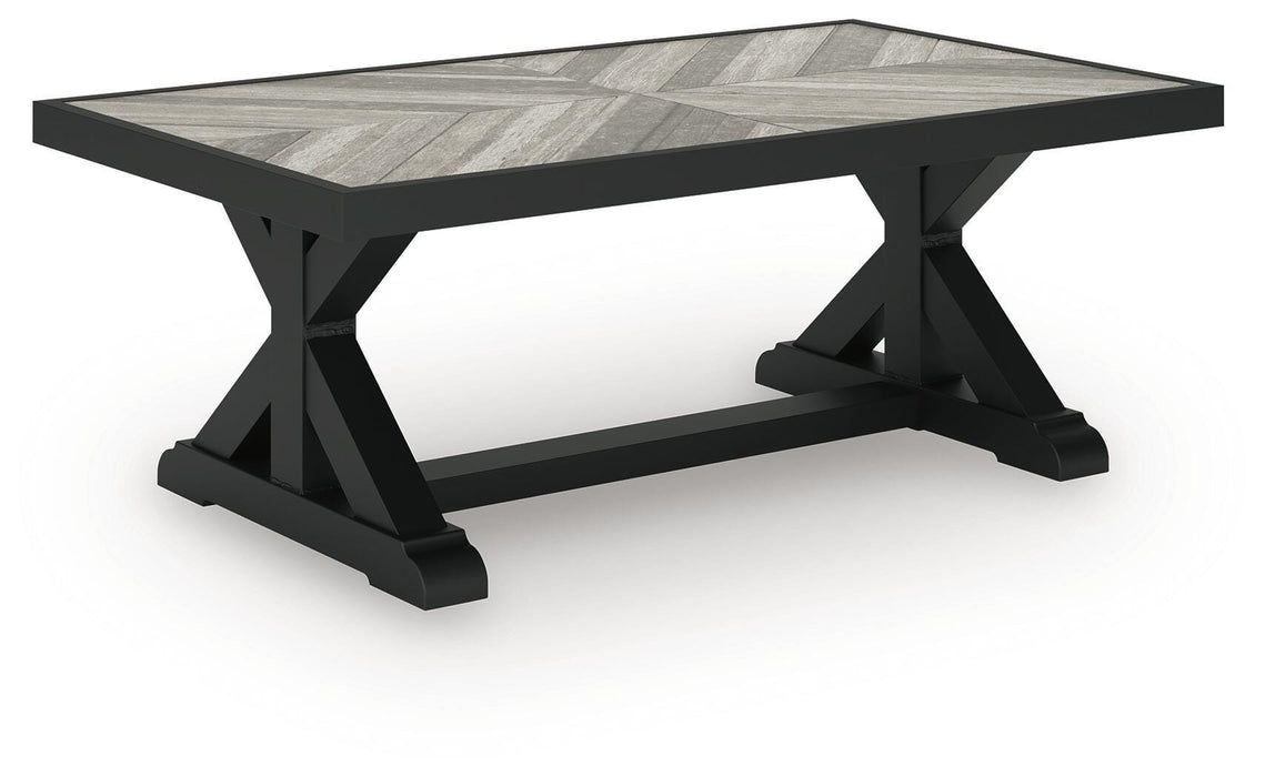 Signature Design Black/Light Gray Rectangular Cocktail Table
