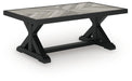 Signature Design Black/Light Gray Rectangular Cocktail Table