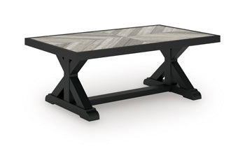 Signature Design Black/Light Gray Rectangular Cocktail Table