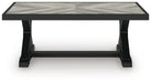 Signature Design Black/Light Gray Rectangular Cocktail Table