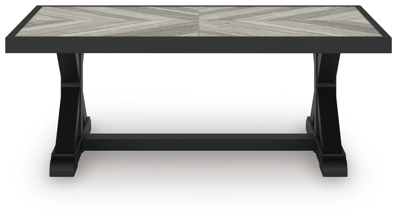 Signature Design Black/Light Gray Rectangular Cocktail Table
