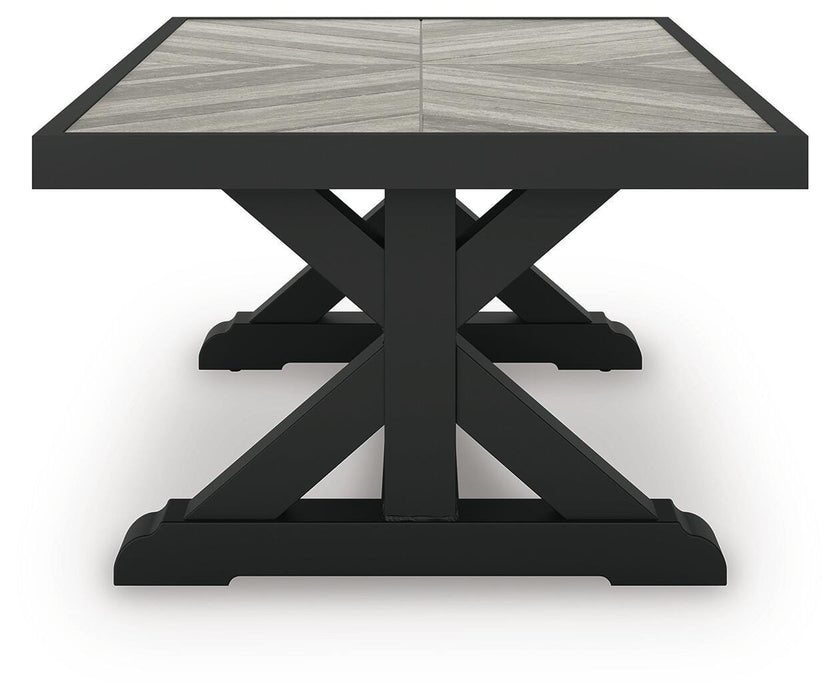 Signature Design Black/Light Gray Rectangular Cocktail Table