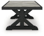 Signature Design Black/Light Gray Rectangular Cocktail Table