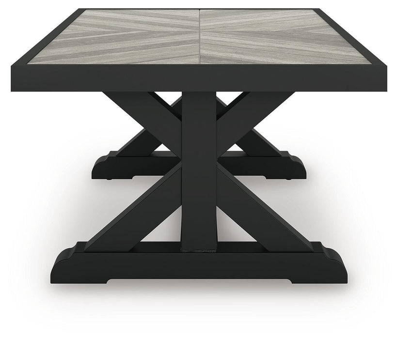 Signature Design Black/Light Gray Rectangular Cocktail Table