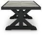 Signature Design Black/Light Gray Rectangular Cocktail Table