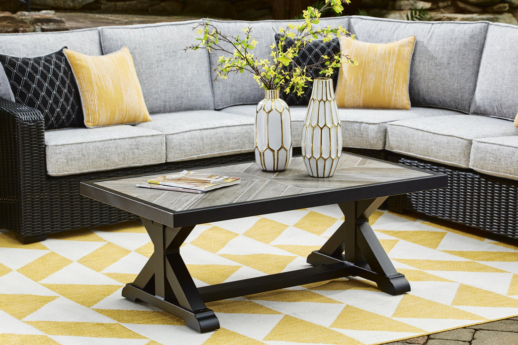 Signature Design Black/Light Gray Rectangular Cocktail Table