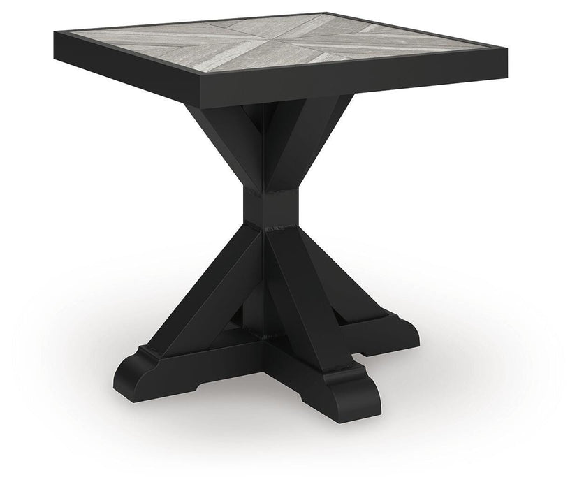 Signature Design Black/Light Gray Square End Table