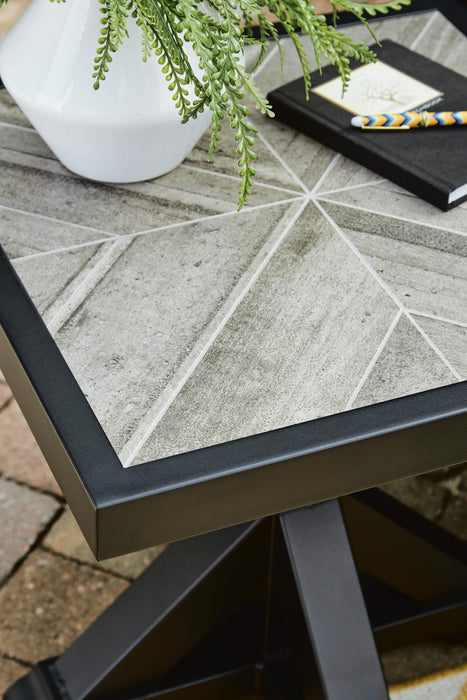 Signature Design Black/Light Gray Square End Table