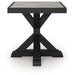 Signature Design Black/Light Gray Square End Table