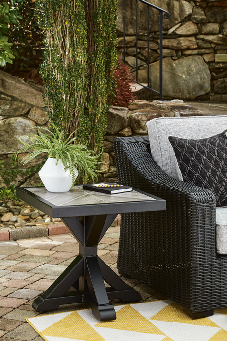 Signature Design Black/Light Gray Square End Table