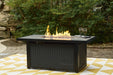 Signature Design Black/Light Gray Rectangular Fire Pit Table
