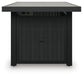 Signature Design Black/Light Gray Rectangular Fire Pit Table