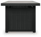 Signature Design Black/Light Gray Rectangular Fire Pit Table