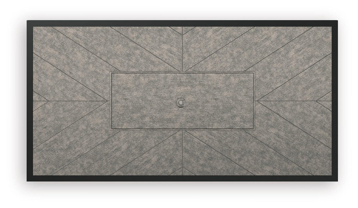 Signature Design Black/Light Gray Rectangular Fire Pit Table