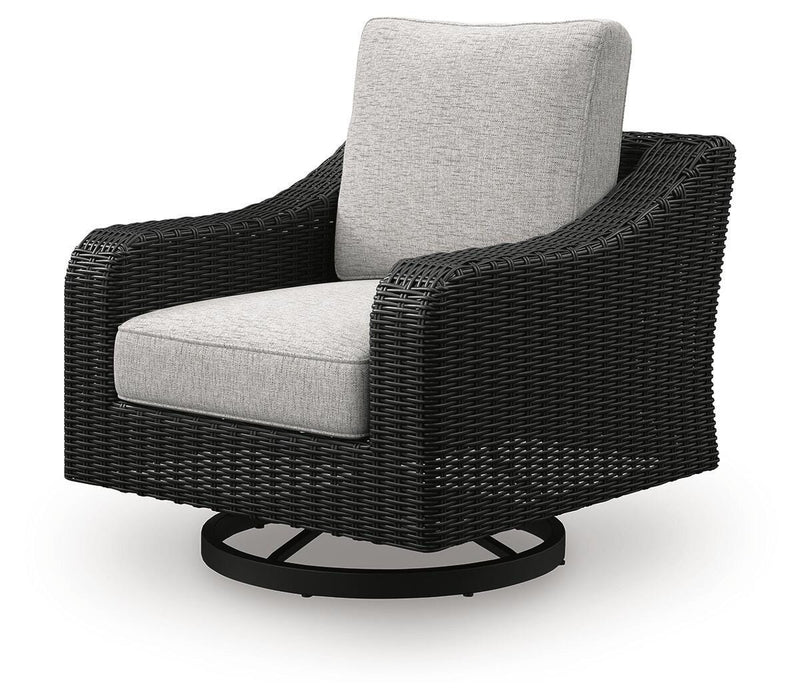 Signature Design Black/Light Gray Swivel Lounge Chair (1/CN)