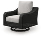 Signature Design Black/Light Gray Swivel Lounge Chair (1/CN)