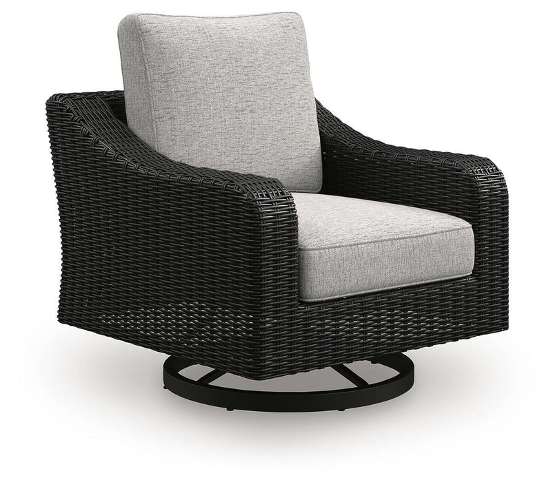 Signature Design Black/Light Gray Swivel Lounge Chair (1/CN)