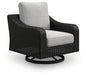 Signature Design Black/Light Gray Swivel Lounge Chair (1/CN)