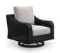 Signature Design Black/Light Gray Swivel Lounge Chair (1/CN)