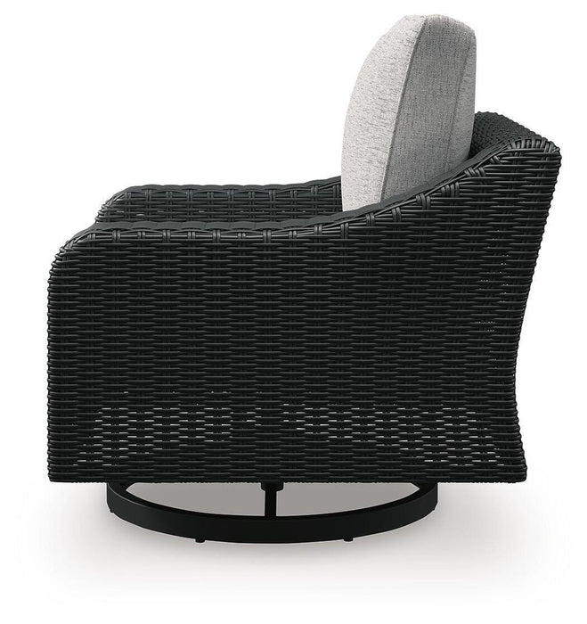 Signature Design Black/Light Gray Swivel Lounge Chair (1/CN)