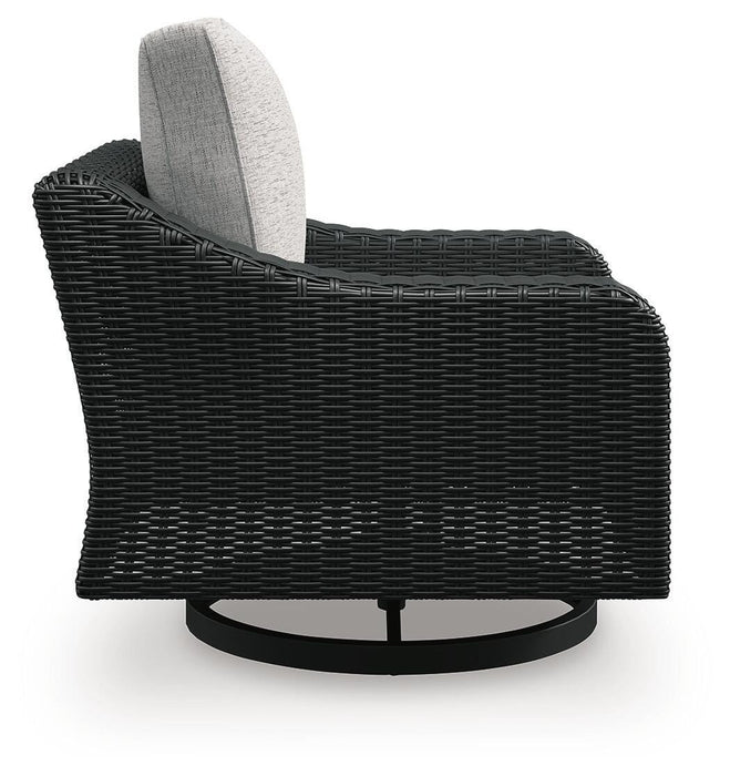 Signature Design Black/Light Gray Swivel Lounge Chair (1/CN)