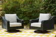 Signature Design Black/Light Gray Swivel Lounge Chair (1/CN)